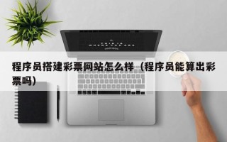 无为程序员搭建彩票网站怎么样（程序员能算出彩票吗）